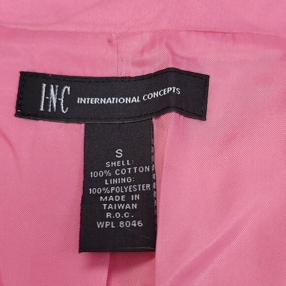 INC Pink Double Breasted Pink Belted Jacket - Picture 11 of 13